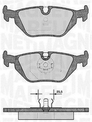 MAGNETI MARELLI Комплект тормозных колодок, дисковый тормоз 363916060154